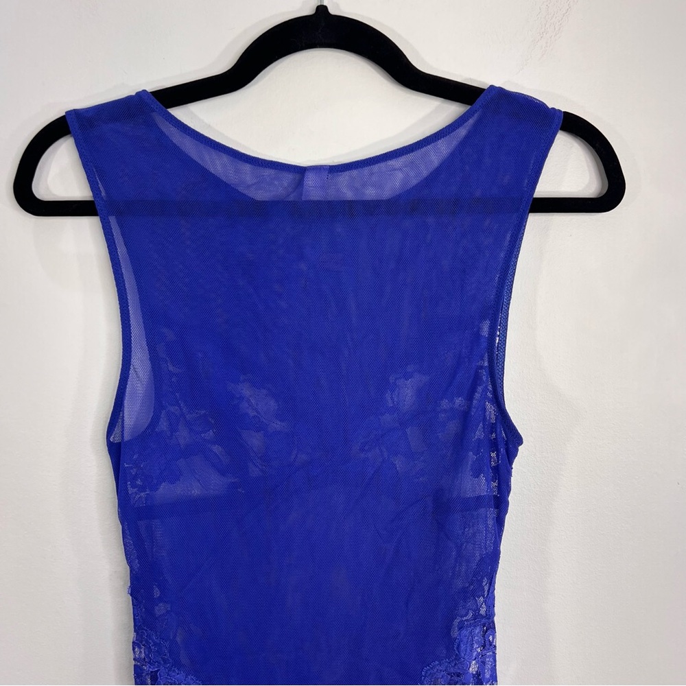 NWT 80s 90s Malizia La Perla Italian lace one piece sheer teddy bodysuit 34 / M - Picture 7 of 16